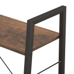 vidaXL Raft cu 3 niveluri, maro deschis / negru, 56x35x108 cm vidaXL Raft cu 3 niveluri, maro deschis / negru, 56x35x108 cm