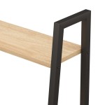 vidaXL Raft vertical cu 4 niveluri, maro deschis/negru, 56x35x140 cm vidaXL Raft vertical cu 4 niveluri, maro deschis/negru, 56x35x140 cm