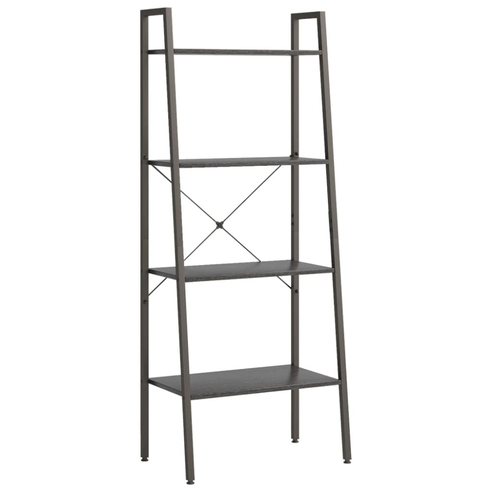 vidaXL Raft vertical cu 4 niveluri, negru, 56x35x140 cm