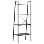 vidaXL Raft vertical cu 4 niveluri, negru, 56x35x140 cm vidaXL Raft vertical cu 4 niveluri, negru, 56x35x140 cm