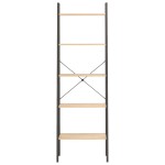 vidaXL Raft vertical cu 5 niveluri, maro deschis/negru, 56x35x174 cm
