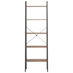 vidaXL Raft vertical cu 5 niveluri, maro închis și negru, 56x35x174 cm vidaXL Raft vertical cu 5 niveluri, maro închis și negru, 56x35x174 cm
