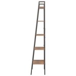 vidaXL Raft vertical cu 5 niveluri, maro închis și negru, 56x35x174 cm vidaXL Raft vertical cu 5 niveluri, maro închis și negru, 56x35x174 cm