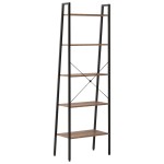 vidaXL Raft vertical cu 5 niveluri, maro închis și negru, 56x35x174 cm vidaXL Raft vertical cu 5 niveluri, maro închis și negru, 56x35x174 cm