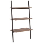 vidaXL Raft înclinat cu 3 niveluri maro închis și negru 64x34x116 cm vidaXL Raft înclinat cu 3 niveluri maro închis și negru 64x34x116 cm