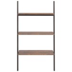 vidaXL Raft înclinat cu 3 niveluri maro închis și negru 64x34x116 cm vidaXL Raft înclinat cu 3 niveluri maro închis și negru 64x34x116 cm