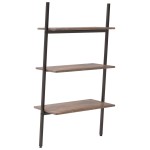 vidaXL Raft înclinat cu 3 niveluri maro închis și negru 64x34x116 cm vidaXL Raft înclinat cu 3 niveluri maro închis și negru 64x34x116 cm