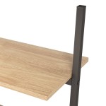 vidaXL Raft înclinat cu 4 niveluri maro deschis / negru 64x34x150,5 cm vidaXL Raft înclinat cu 4 niveluri maro deschis / negru 64x34x150,5 cm