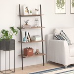 vidaXL Raft înclinat cu 4 niveluri maro închis / negru 64x34x150,5 cm vidaXL Raft înclinat cu 4 niveluri maro închis / negru 64x34x150,5 cm