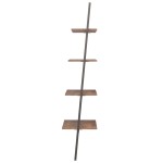 vidaXL Raft înclinat cu 4 niveluri maro închis / negru 64x34x150,5 cm vidaXL Raft înclinat cu 4 niveluri maro închis / negru 64x34x150,5 cm