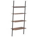 vidaXL Raft înclinat cu 4 niveluri maro închis / negru 64x34x150,5 cm vidaXL Raft înclinat cu 4 niveluri maro închis / negru 64x34x150,5 cm
