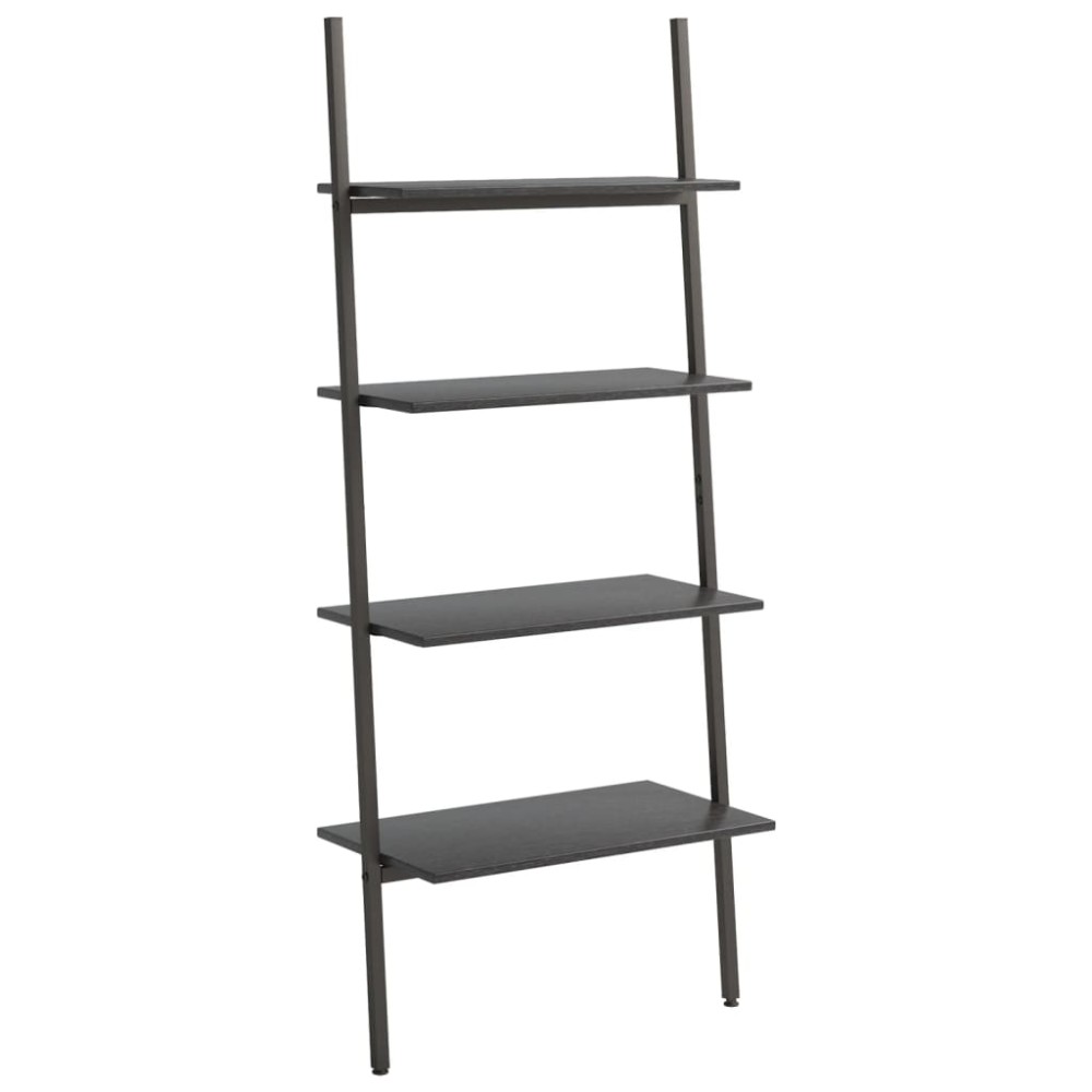 vidaXL Raft înclinat, cu 4 niveluri, negru, 64x34x150,5 cm