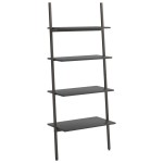 vidaXL Raft înclinat, cu 4 niveluri, negru, 64x34x150,5 cm vidaXL Raft înclinat, cu 4 niveluri, negru, 64x34x150,5 cm
