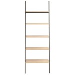 vidaXL Raft înclinat cu 5 niveluri maro deschis / negru 64x34x185,5 cm vidaXL Raft înclinat cu 5 niveluri maro deschis / negru 64x34x185,5 cm
