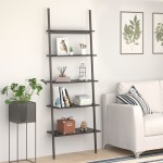 vidaXL Raft înclinat, cu 5 niveluri, negru, 64x34x185,5 cm vidaXL Raft înclinat, cu 5 niveluri, negru, 64x34x185,5 cm