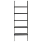vidaXL Raft înclinat, cu 5 niveluri, negru, 64x34x185,5 cm vidaXL Raft înclinat, cu 5 niveluri, negru, 64x34x185,5 cm