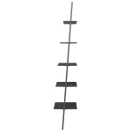 vidaXL Raft înclinat, cu 5 niveluri, negru, 64x34x185,5 cm vidaXL Raft înclinat, cu 5 niveluri, negru, 64x34x185,5 cm