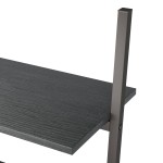 vidaXL Raft înclinat, cu 5 niveluri, negru, 64x34x185,5 cm vidaXL Raft înclinat, cu 5 niveluri, negru, 64x34x185,5 cm