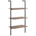 vidaXL Raft înclinat cu 3 niveluri maro închis / negru 64x35x120,5 cm vidaXL Raft înclinat cu 3 niveluri maro închis / negru 64x35x120,5 cm