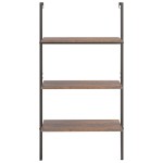 vidaXL Raft înclinat cu 3 niveluri maro închis / negru 64x35x120,5 cm vidaXL Raft înclinat cu 3 niveluri maro închis / negru 64x35x120,5 cm