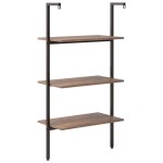 vidaXL Raft înclinat cu 3 niveluri maro închis / negru 64x35x120,5 cm vidaXL Raft înclinat cu 3 niveluri maro închis / negru 64x35x120,5 cm