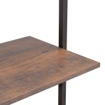 vidaXL Raft înclinat cu 3 niveluri maro închis / negru 64x35x120,5 cm vidaXL Raft înclinat cu 3 niveluri maro închis / negru 64x35x120,5 cm