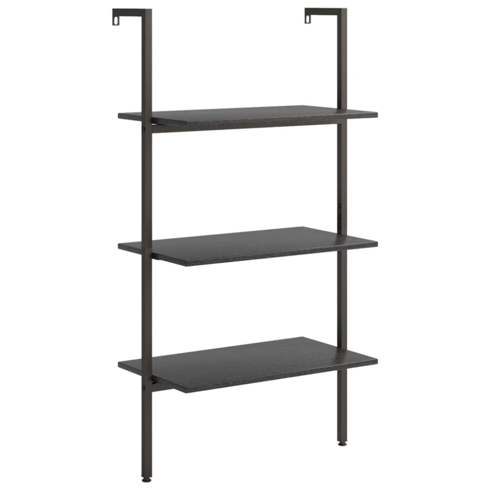 vidaXL Raft înclinat cu 3 niveluri, negru, 64x35x120,5 cm