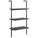 vidaXL Raft înclinat cu 3 niveluri, negru, 64x35x120,5 cm vidaXL Raft înclinat cu 3 niveluri, negru, 64x35x120,5 cm