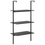 vidaXL Raft înclinat cu 3 niveluri, negru, 64x35x120,5 cm vidaXL Raft înclinat cu 3 niveluri, negru, 64x35x120,5 cm