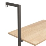 vidaXL Raft înclinat cu 4 niveluri maro deschis / negru 64x35x152,5 cm vidaXL Raft înclinat cu 4 niveluri maro deschis / negru 64x35x152,5 cm