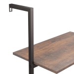 vidaXL Raft înclinat cu 4 niveluri maro închis / negru 64x35x152,5 cm vidaXL Raft înclinat cu 4 niveluri maro închis / negru 64x35x152,5 cm