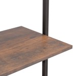 vidaXL Raft înclinat cu 5 niveluri maro închis / negru 64x35x185 cm