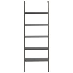 vidaXL Raft înclinat, cu 5 niveluri, negru, 64x35x185 cm vidaXL Raft înclinat, cu 5 niveluri, negru, 64x35x185 cm