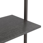 vidaXL Raft înclinat, cu 5 niveluri, negru, 64x35x185 cm vidaXL Raft înclinat, cu 5 niveluri, negru, 64x35x185 cm