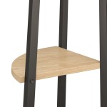 vidaXL Raft de colț cu 4 niveluri maro deschis/negru 45,5x31,5x150 cm vidaXL Raft de colț cu 4 niveluri maro deschis/negru 45,5x31,5x150 cm