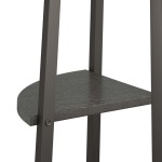 vidaXL Raft de colț cu 4 niveluri, negru, 45,5x31,5x150 cm vidaXL Raft de colț cu 4 niveluri, negru, 45,5x31,5x150 cm