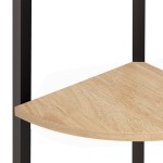 vidaXL Raft de colț cu 5 niveluri maro deschis/negru 45,5x31,5x180 cm vidaXL Raft de colț cu 5 niveluri maro deschis/negru 45,5x31,5x180 cm
