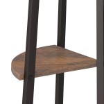 vidaXL Raft de colț cu 5 niveluri maro închis/negru 45,5x31,5x180 cm vidaXL Raft de colț cu 5 niveluri maro închis/negru 45,5x31,5x180 cm