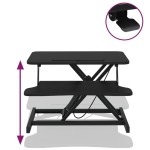 vidaXL Stație de lucru reglabilă 60x40x(13-41,5)cm oțel lemn prelucrat