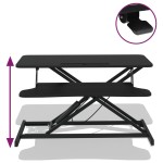 vidaXL Stație de lucru reglabilă 90x40x(13-50) cm oțel lemn prelucrat