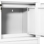 vidaXL Dulap de birou, alb, 90x40x102 cm, oțel