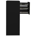 vidaXL Dulap de birou, negru, 90x40x102 cm, oțel