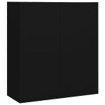vidaXL Dulap de birou, negru, 90x40x102 cm, oțel