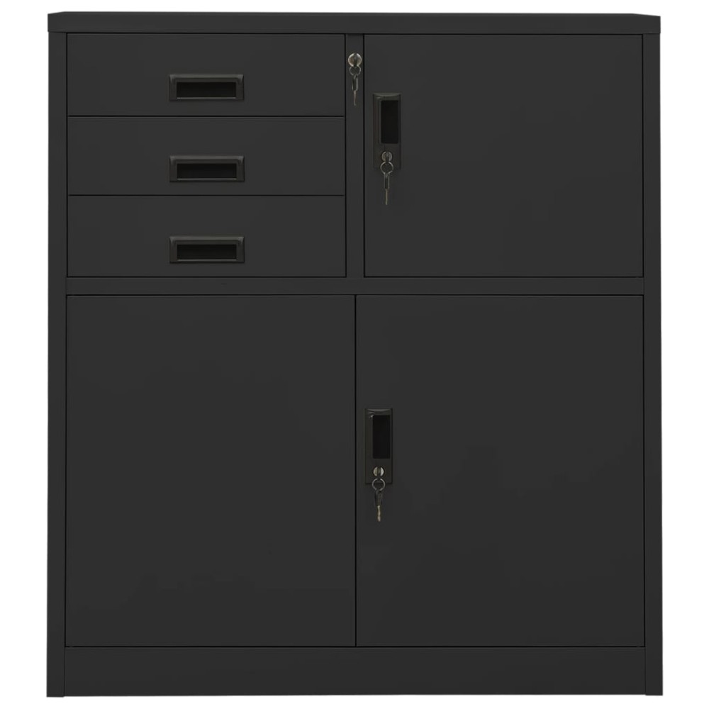 vidaXL Dulap de birou, antracit, 90x40x102 cm, oțel