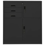 vidaXL Dulap de birou, antracit, 90x40x102 cm, oțel