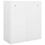 vidaXL Dulap de birou, alb, 90x40x102 cm, oțel
