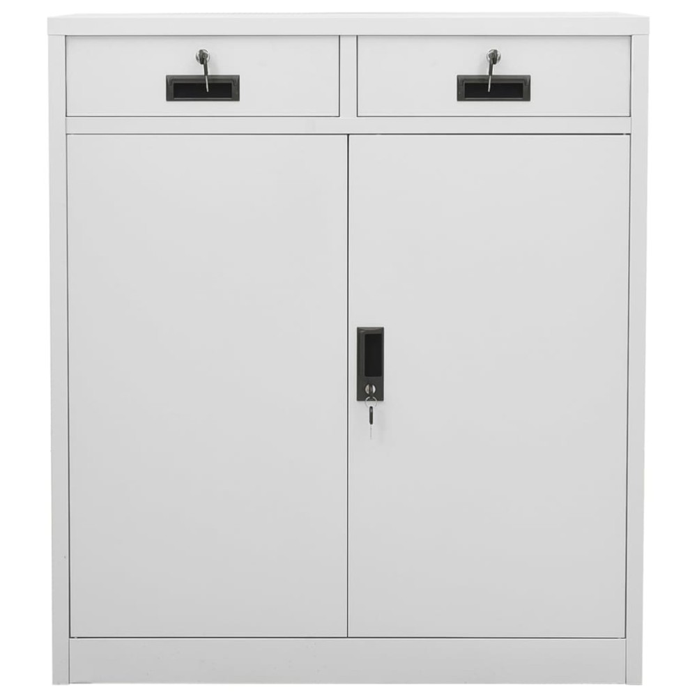 vidaXL Dulap de birou, gri deschis, 90x40x102 cm, oțel