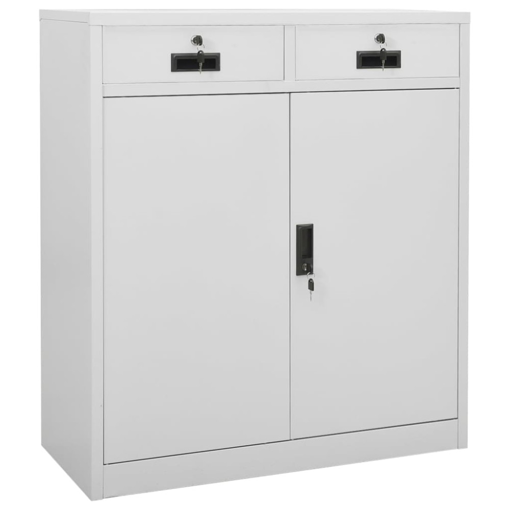 vidaXL Dulap de birou, gri deschis, 90x40x102 cm, oțel