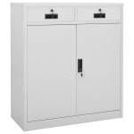 vidaXL Dulap de birou, gri deschis, 90x40x102 cm, oțel