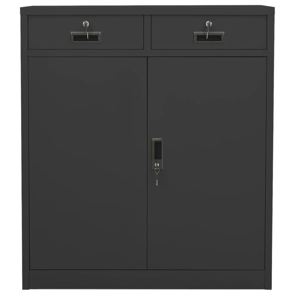 vidaXL Dulap de birou, antracit, 90x40x102 cm, oțel